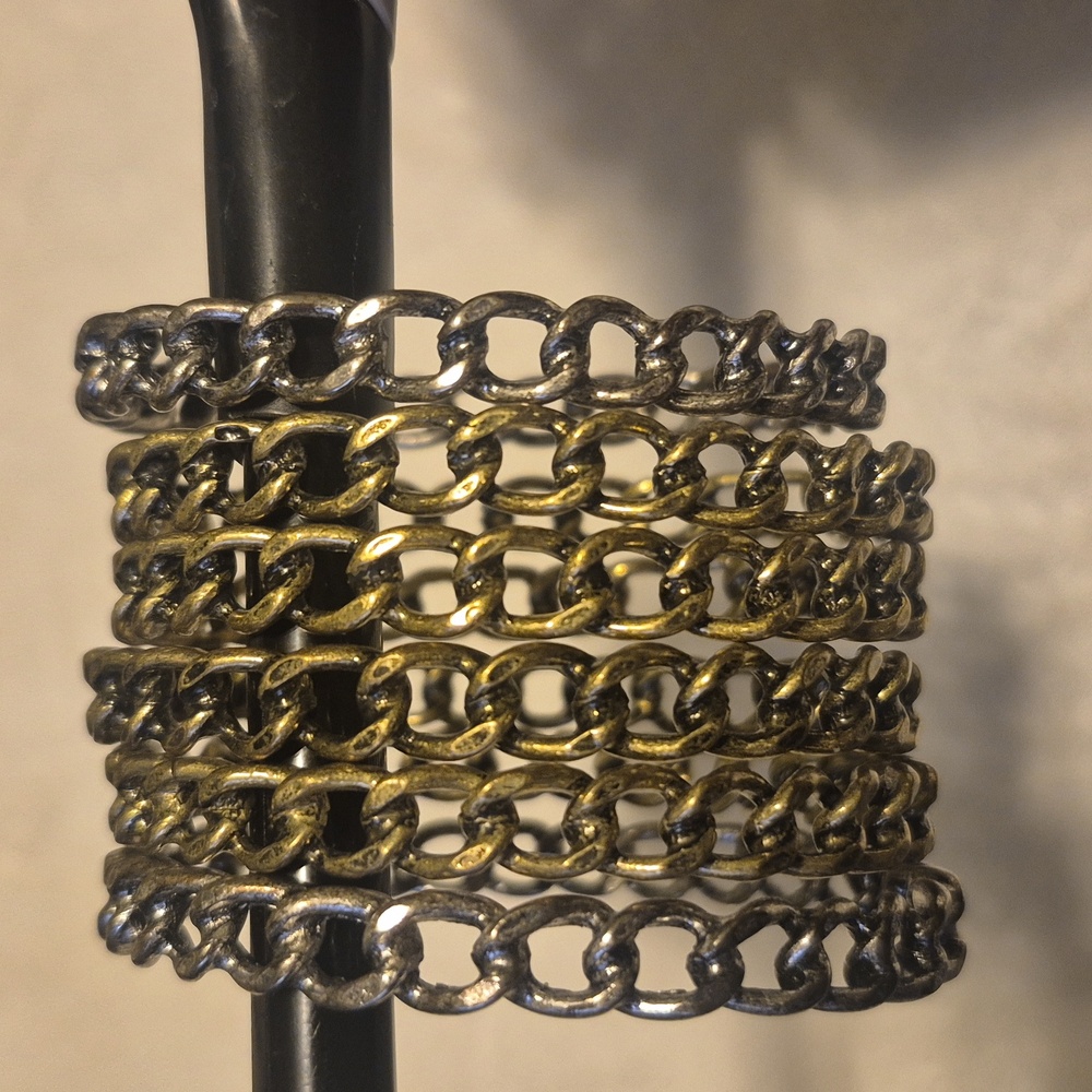 Classic Mixed Metal Chain Link Bracelet Set - Gold & Silver